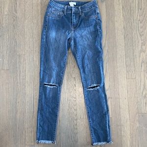 PacSun Blueasphalt Denim Distressed Ankle Jeans